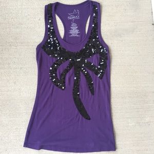 Miley Cyrus Purple Racerback Top